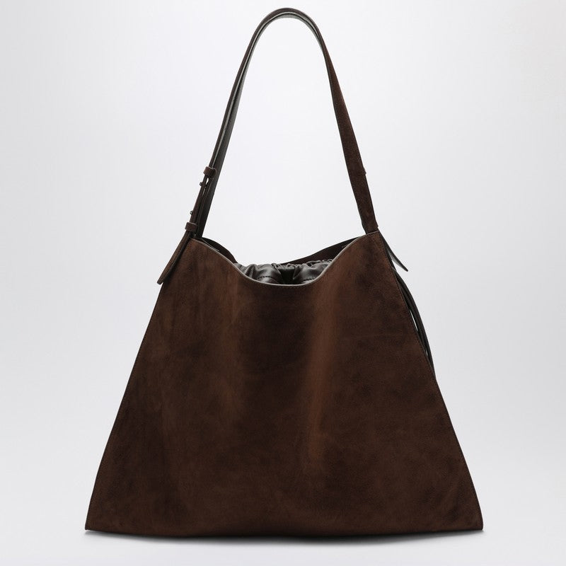Christian Louboutin Brown Suede Baggy Tote Bag Women