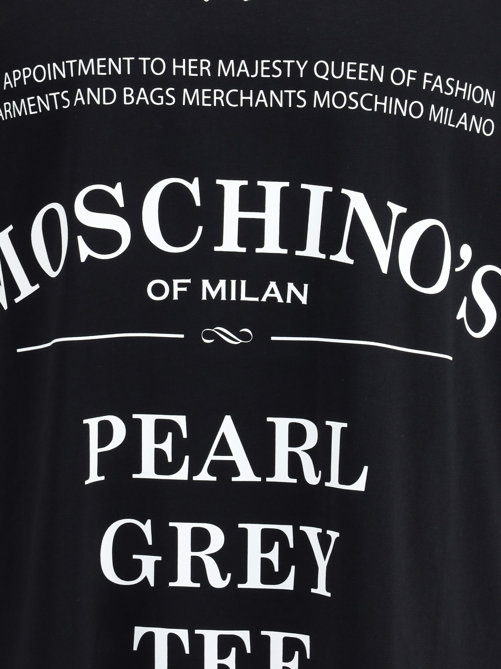 Moschino Men T-Shirt Whit Maxi Print