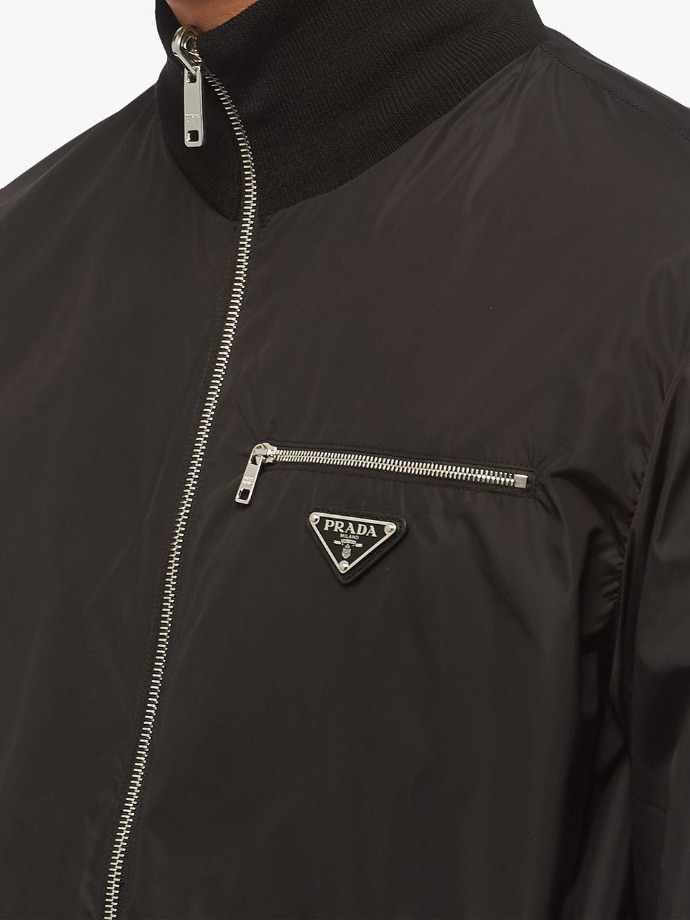 Prada Men Reversible Wool And Nylon Jacket