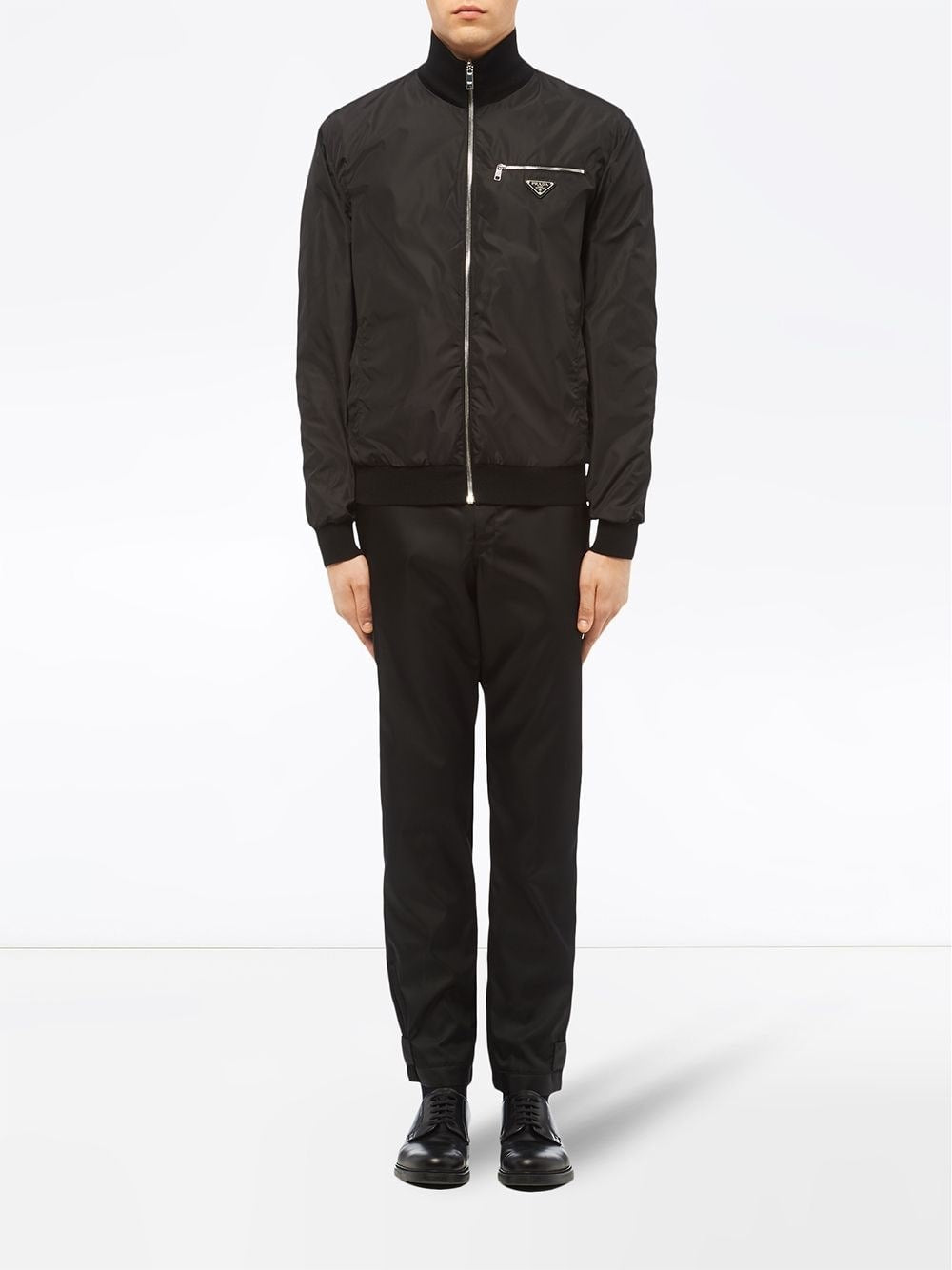 Prada Men Reversible Wool And Nylon Jacket