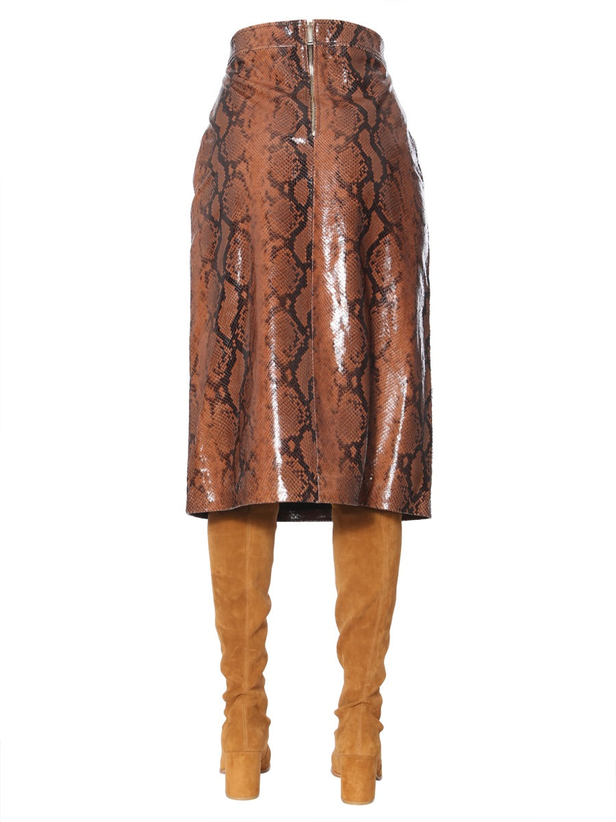 Dsquared Women Python Print Skirt
