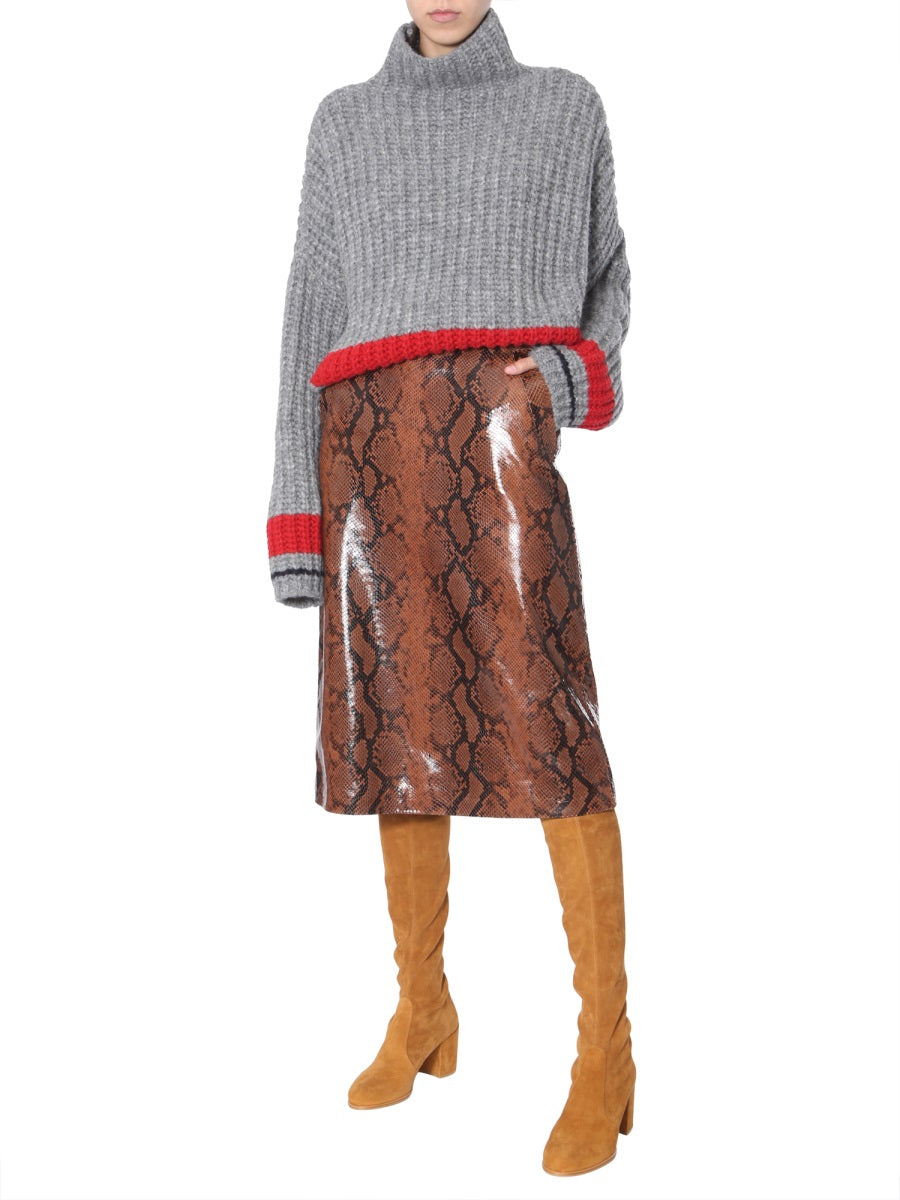 Dsquared Women Python Print Skirt