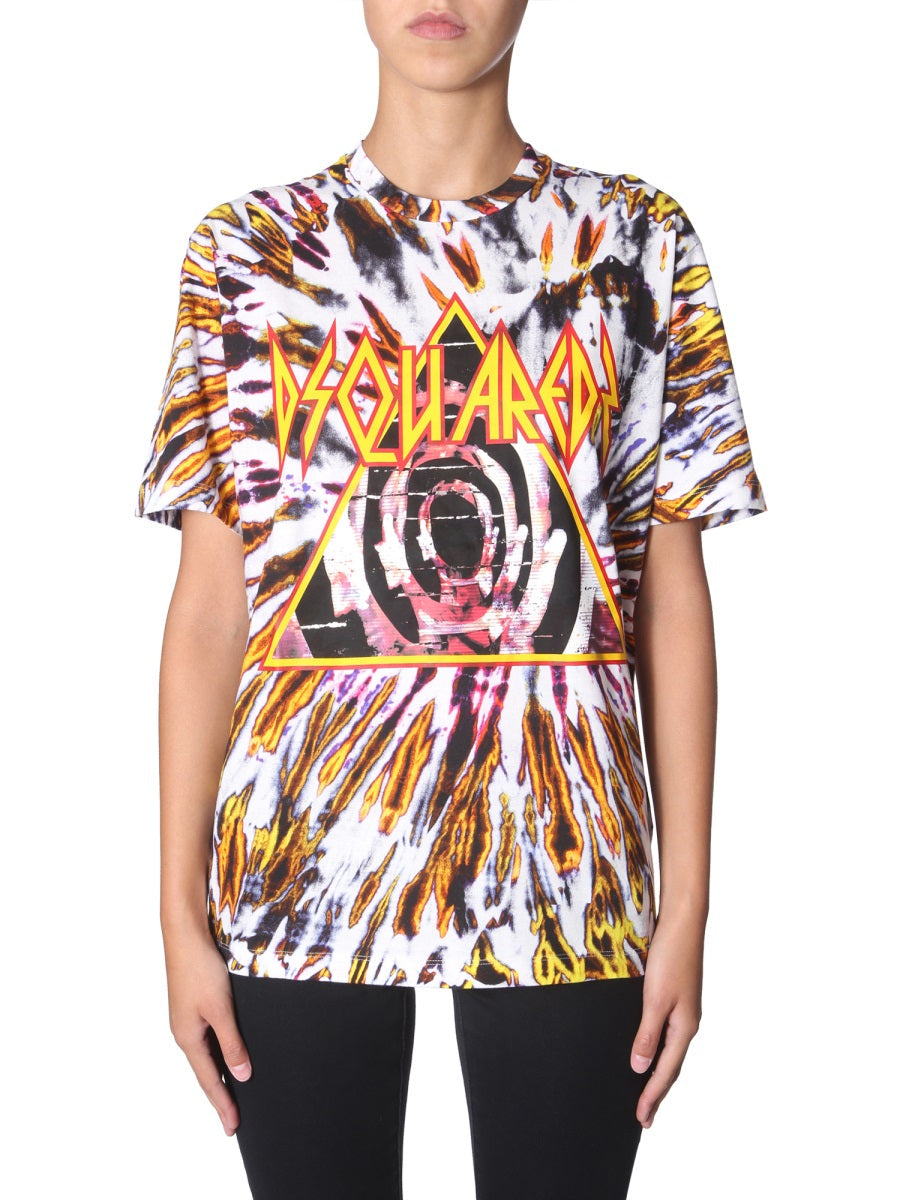 Dsquared Women Tie And Dye Print T-Shirt