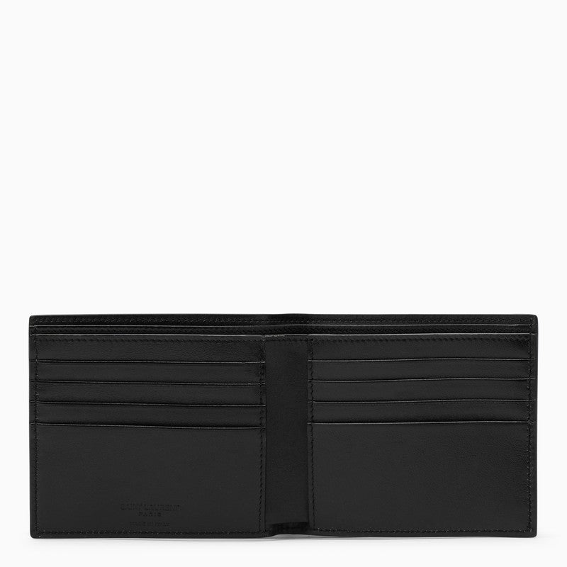 Saint Laurent Black Leather Bi-Fold Wallet Men