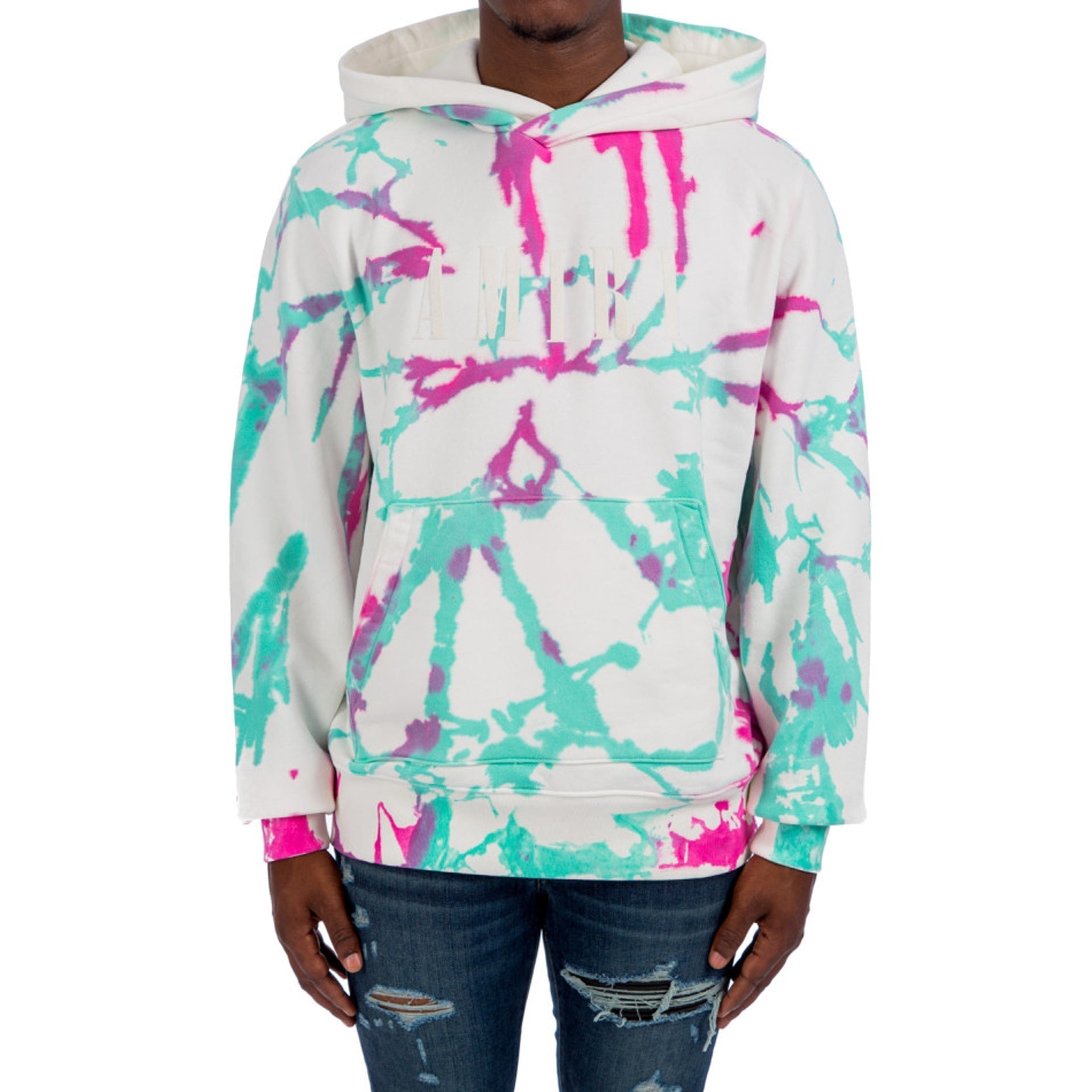 Amiri Logo Tie-Dye Hoodie Sweatshirt Men