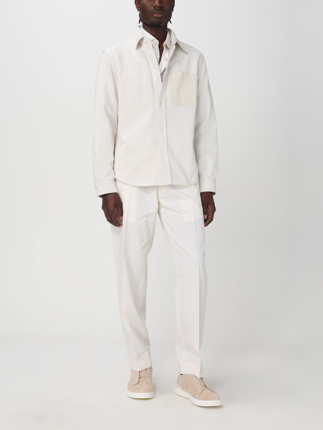 Zegna Shirt Men Sand