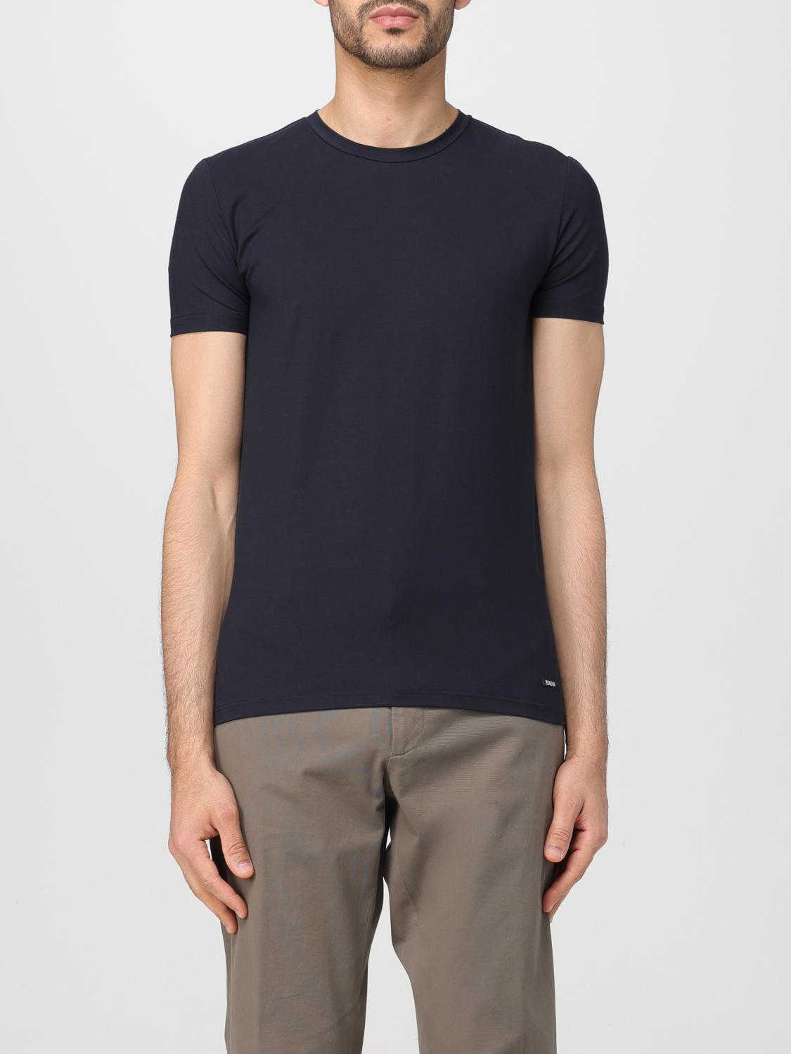 Zegna T-Shirt Men Blue