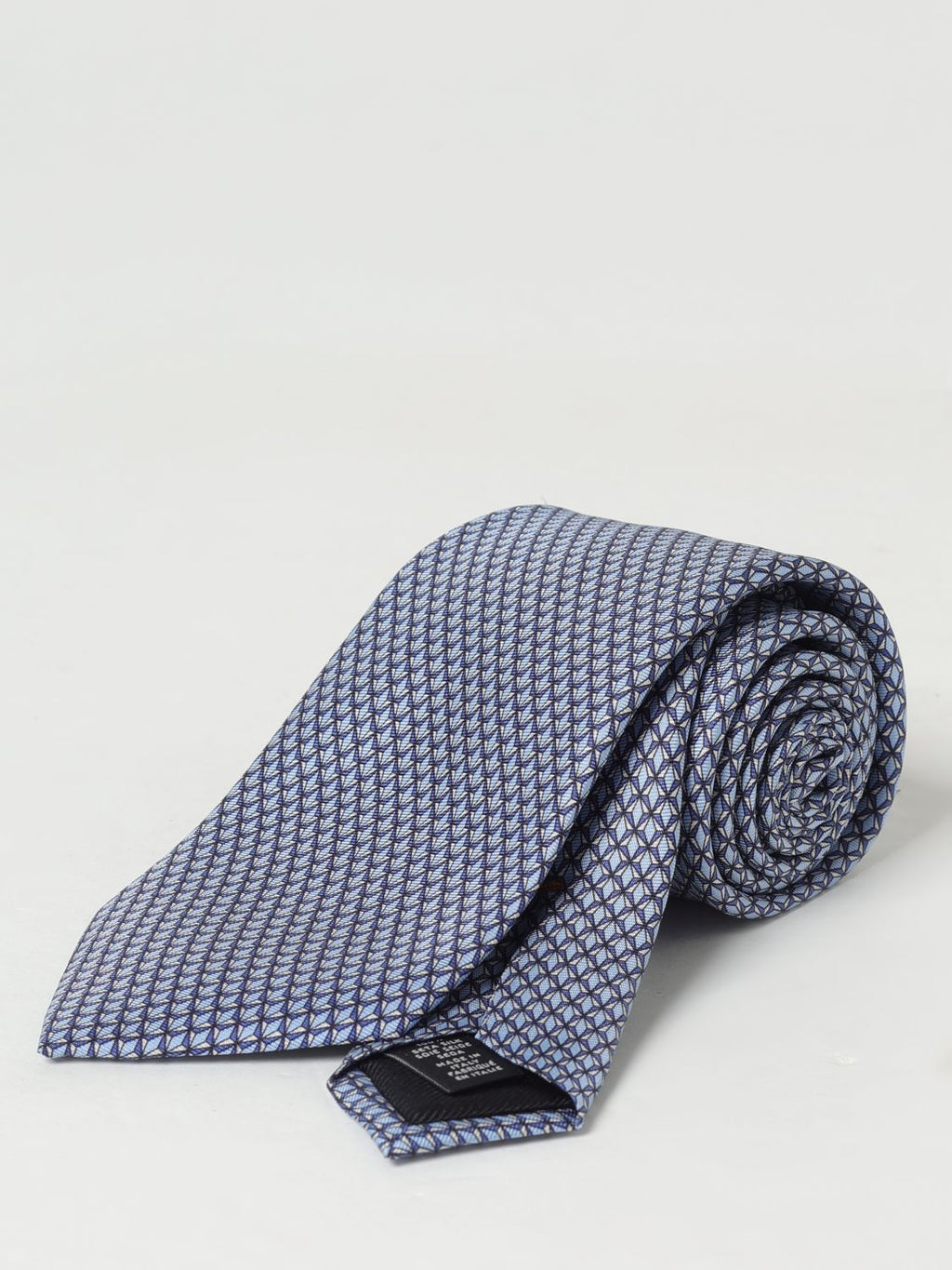 Zegna Tie Men Gnawed Blue