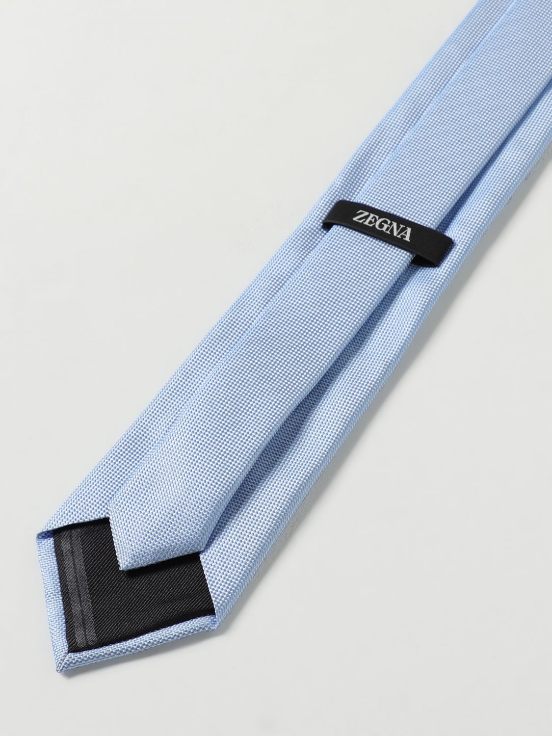 Zegna Tie Men Sky Blue