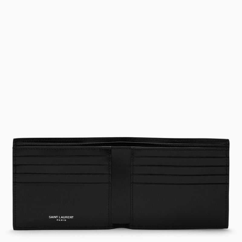 Saint Laurent Black Leather Bi-Fold Wallet Men