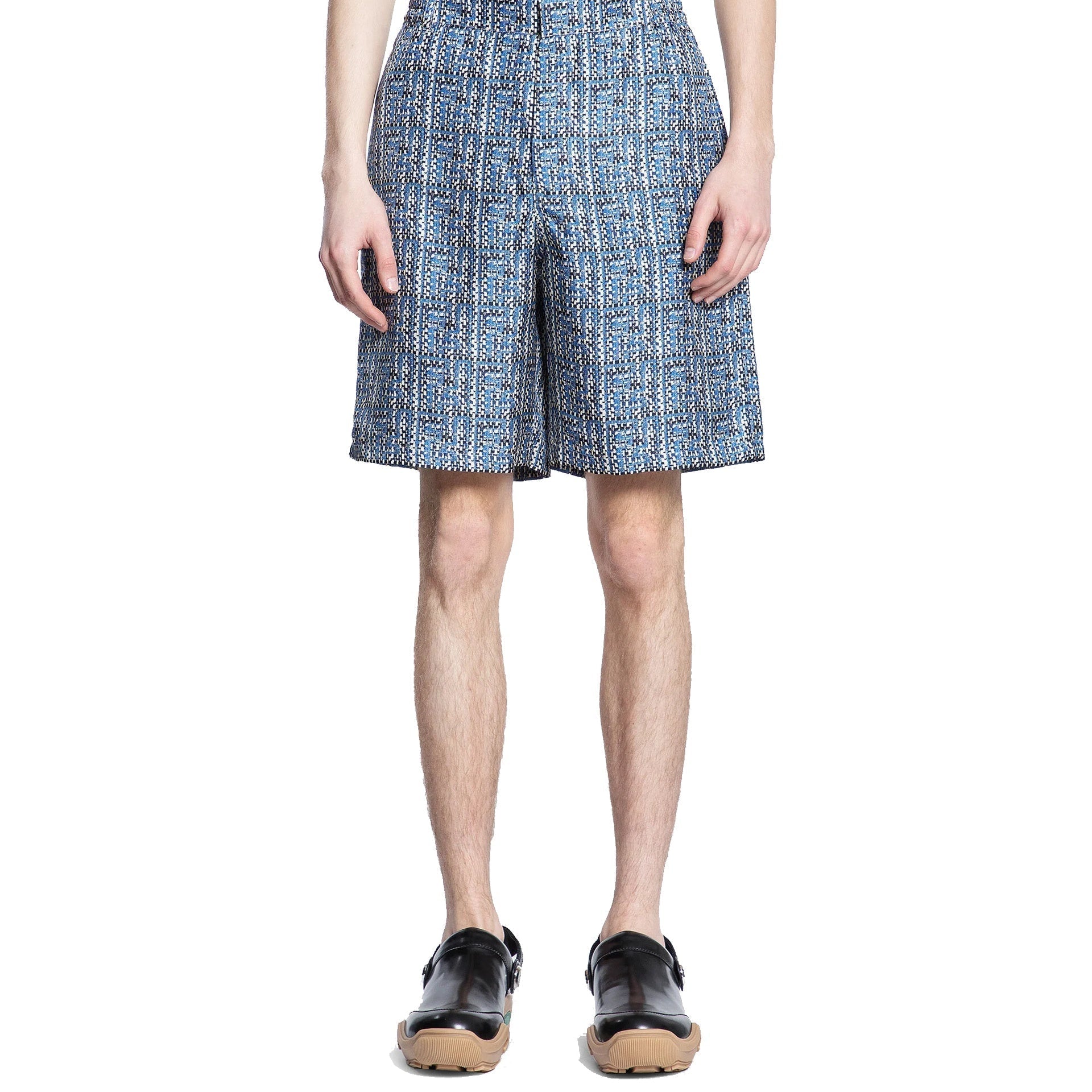 Fendi Printed Silk Shorts Men