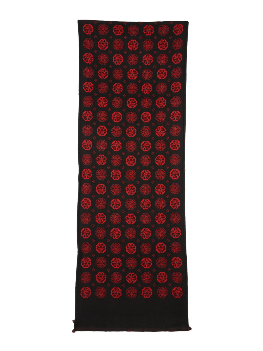 Alexander Mcqueen Men Scarf With Jacquard Pattern