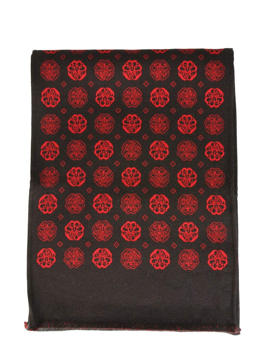 Alexander Mcqueen Men Scarf With Jacquard Pattern