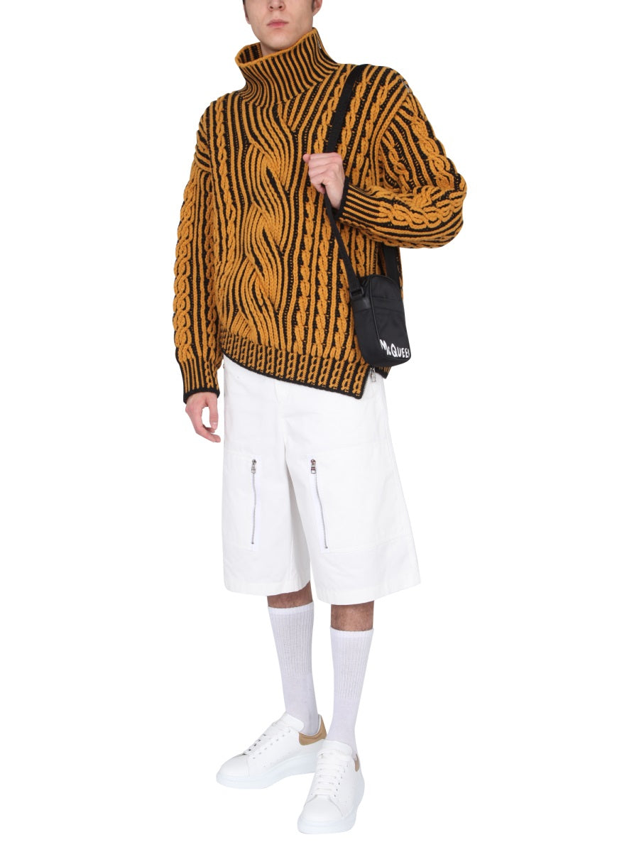 Alexander Mcqueen Men Japanese Gabardine Shorts