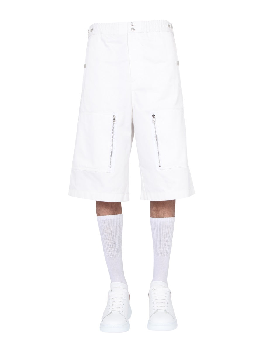 Alexander Mcqueen Men Japanese Gabardine Shorts