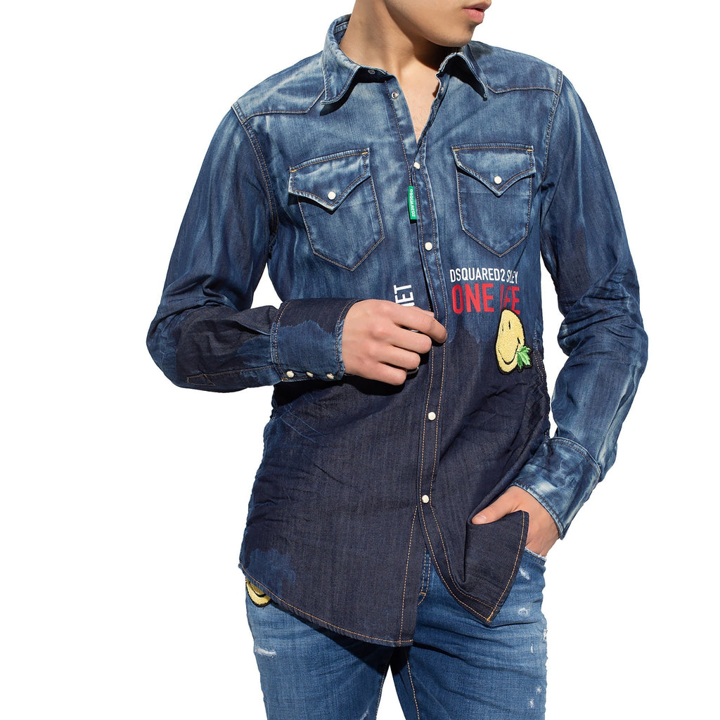 Dsquared2 X Smiley Denim Shirt Men
