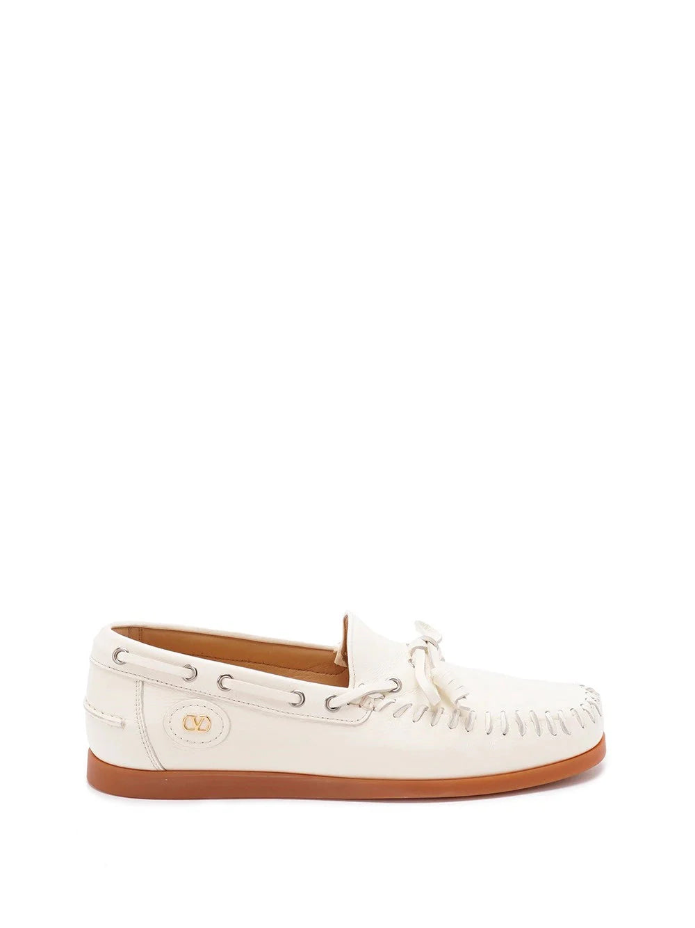 Valentino Garavani Men `Valentino Garavani Palm Avenue` Leather Boat Shoes