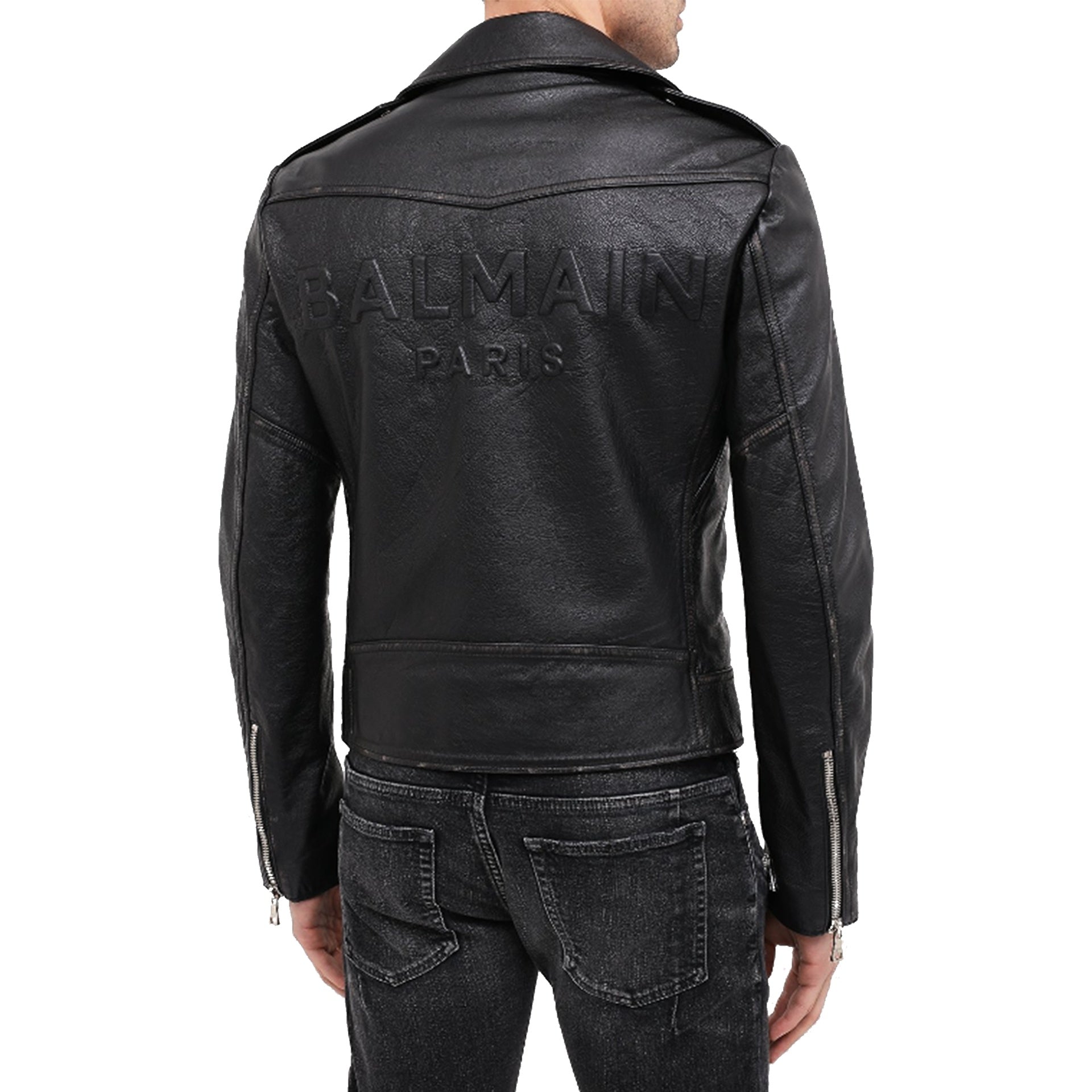 Balmain Leather Jacket Men