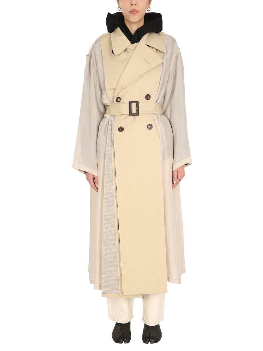 Maison Margiela Women Two-Material Trench