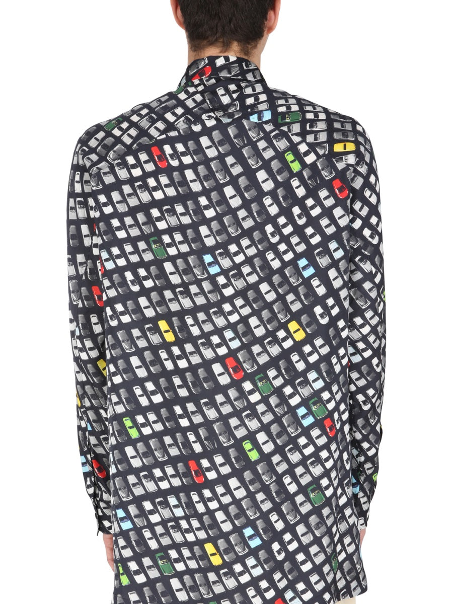 Bottega Veneta Men Shirt With Allover Print