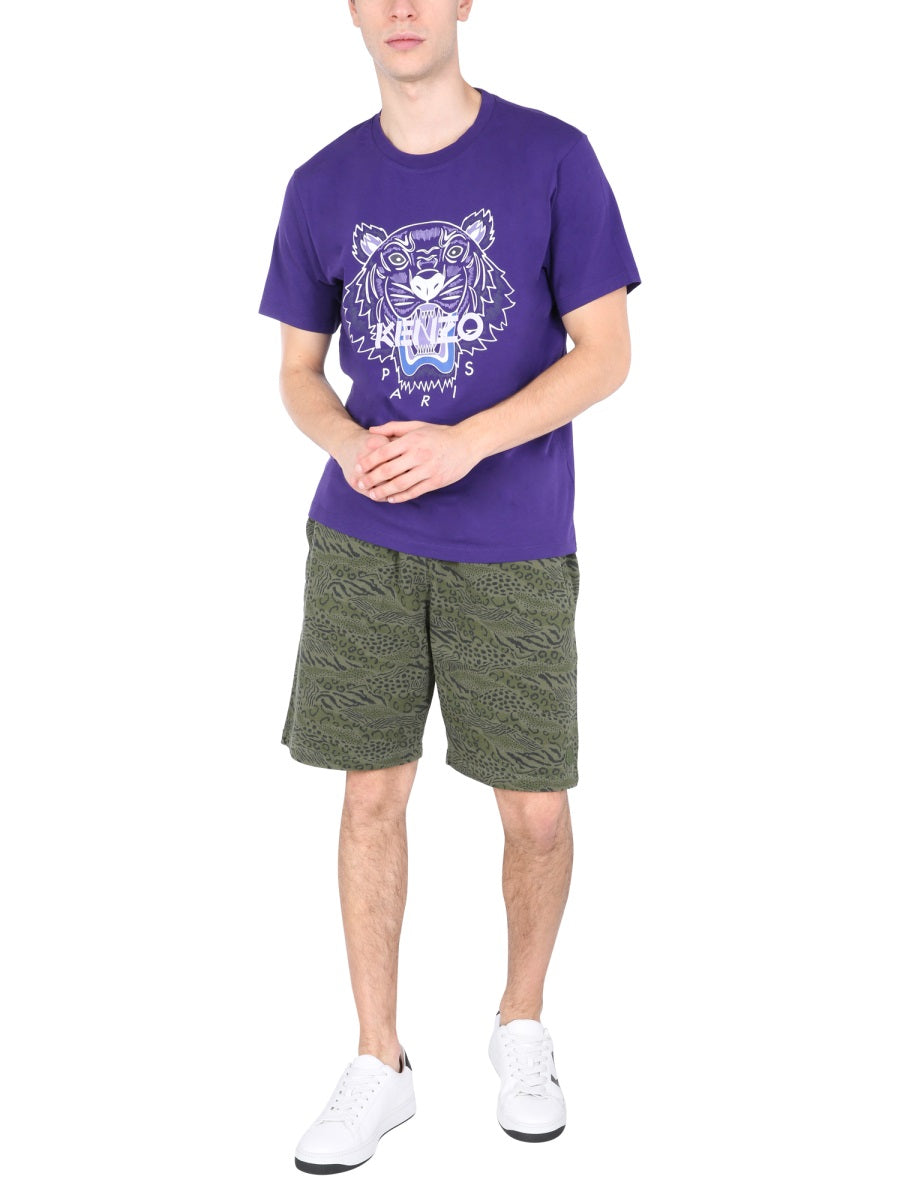 Kenzo Men Bermuda With Animal Print
