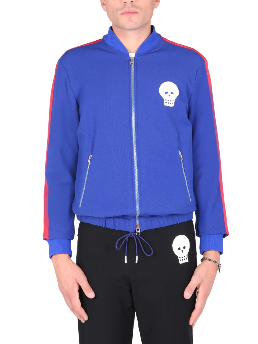 Alexander Mcqueen Men "Skull" Embroidered Sweatshirt