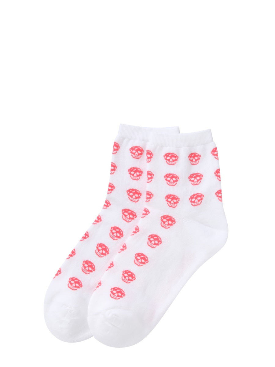 Alexander Mcqueen Women Short Skull Sock