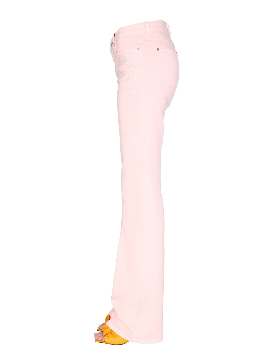 Etro Women Jeans With Embroidered Floral Detail