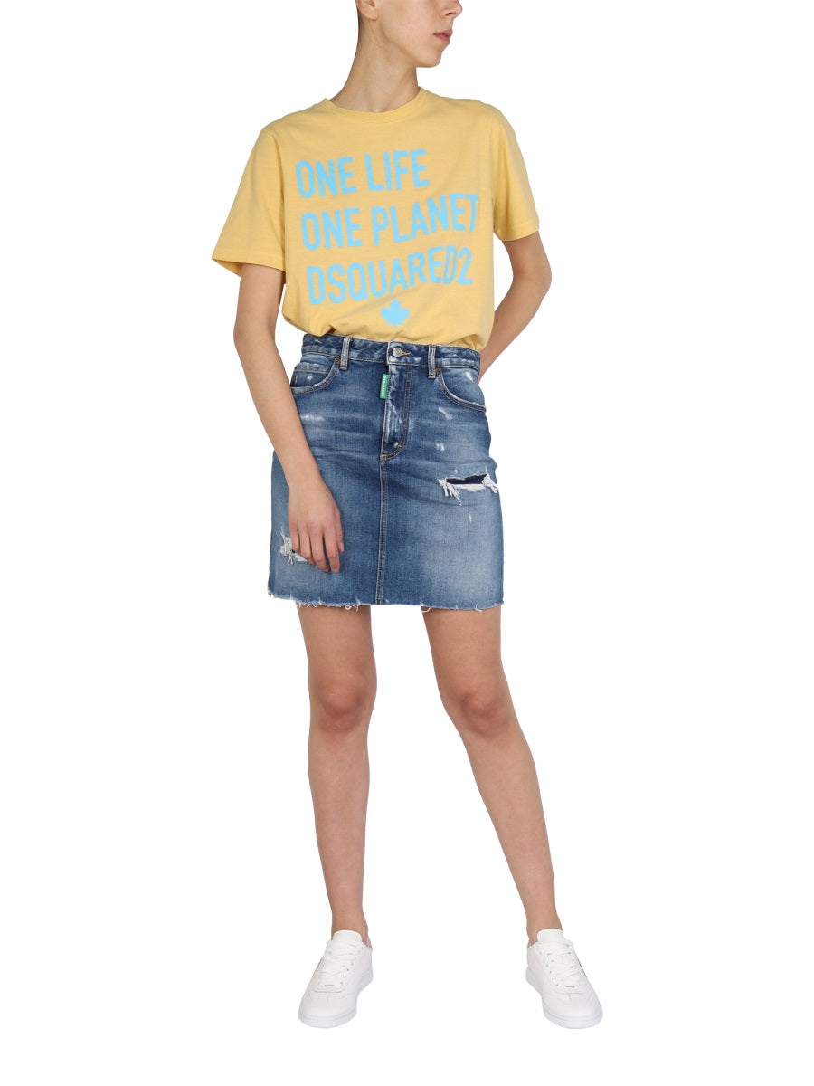 Dsquared Women "One Life One Planet" T-Shirt