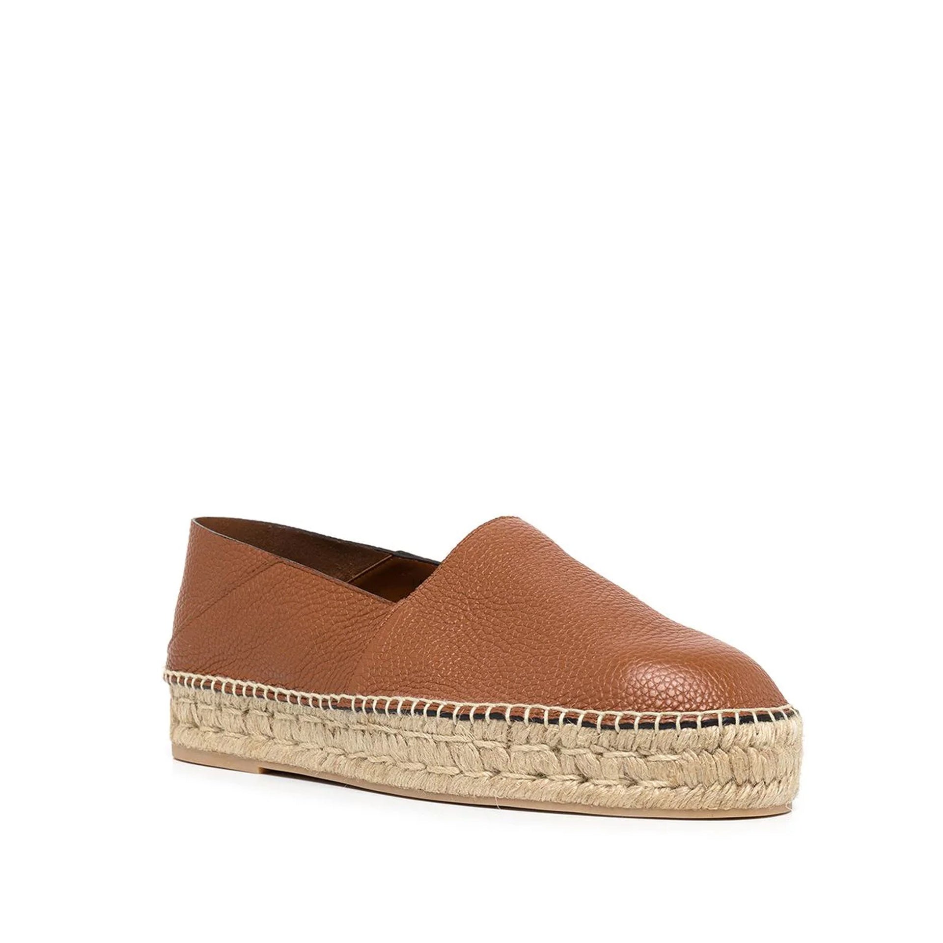 Valentino Garavani Logo-Plaque Leather Espadrilles Men