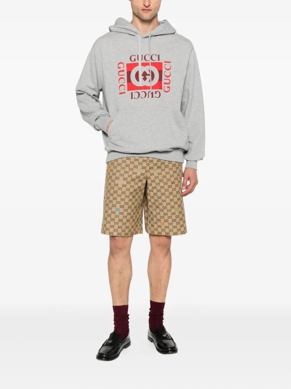 Gucci Men Hooded Cotton Jersey Sweatshirt