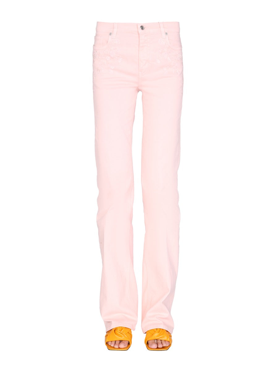 Etro Women Jeans With Embroidered Floral Detail