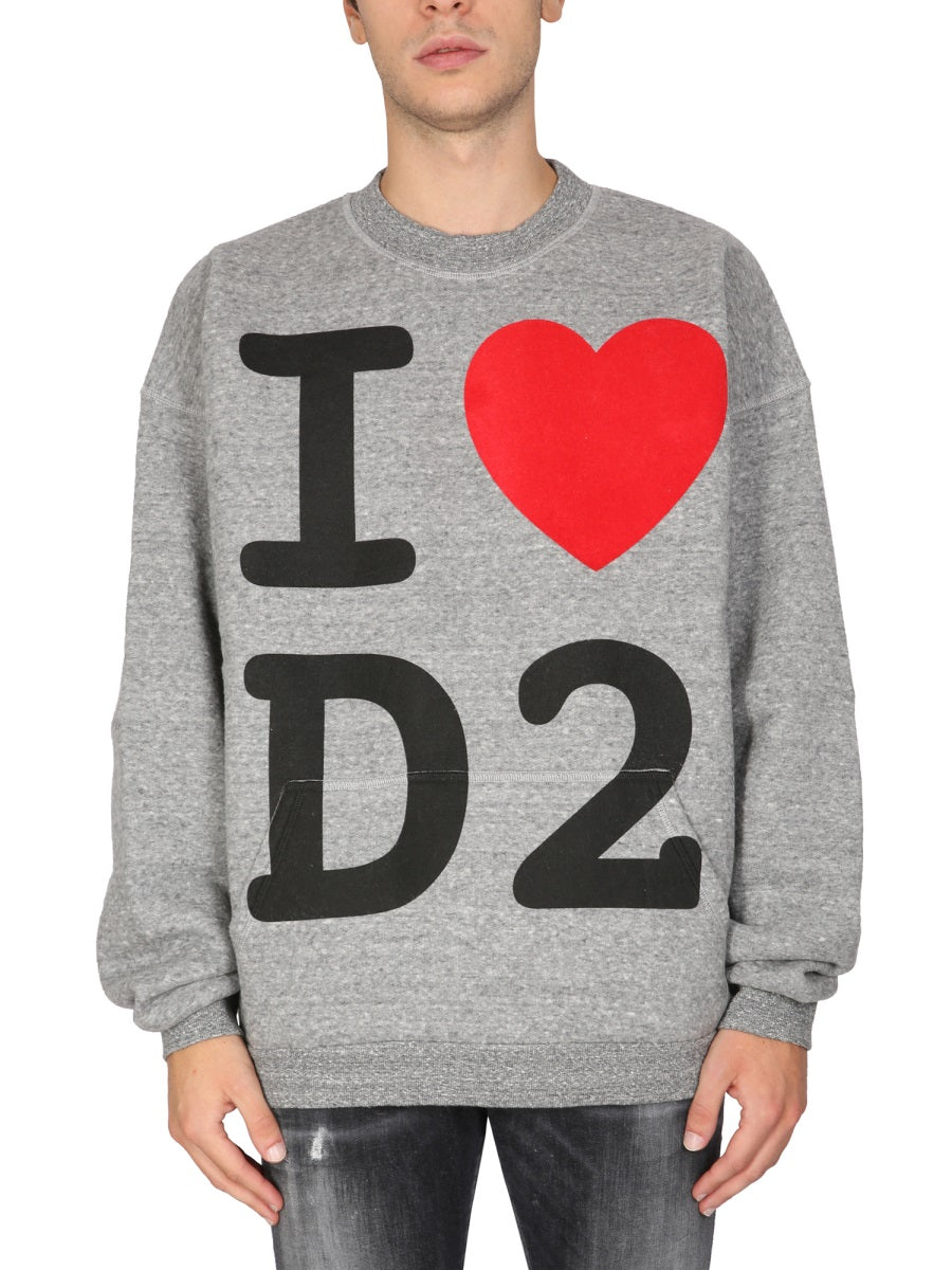 Dsquared Men I Love D2 Sweatshirt