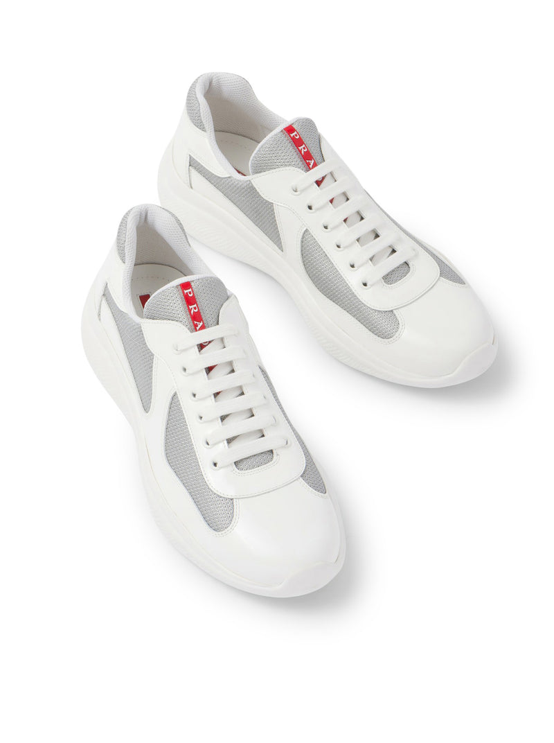 Prada Men Prada America's Cup Leather And Bike Fabric Sneakers