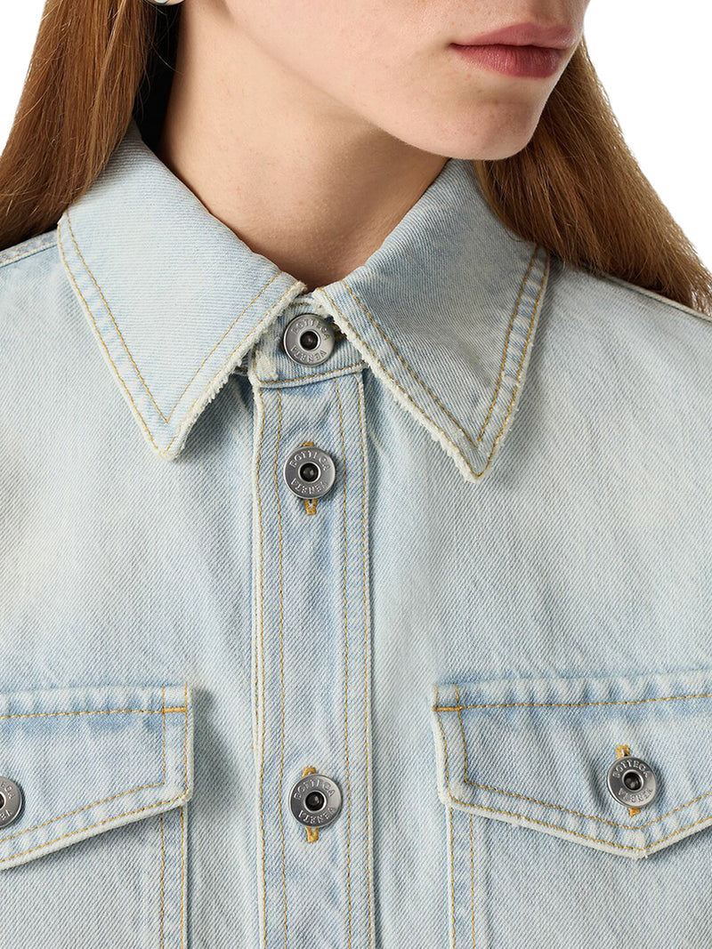 Bottega Veneta Women Extra Bleach Denim Shirt