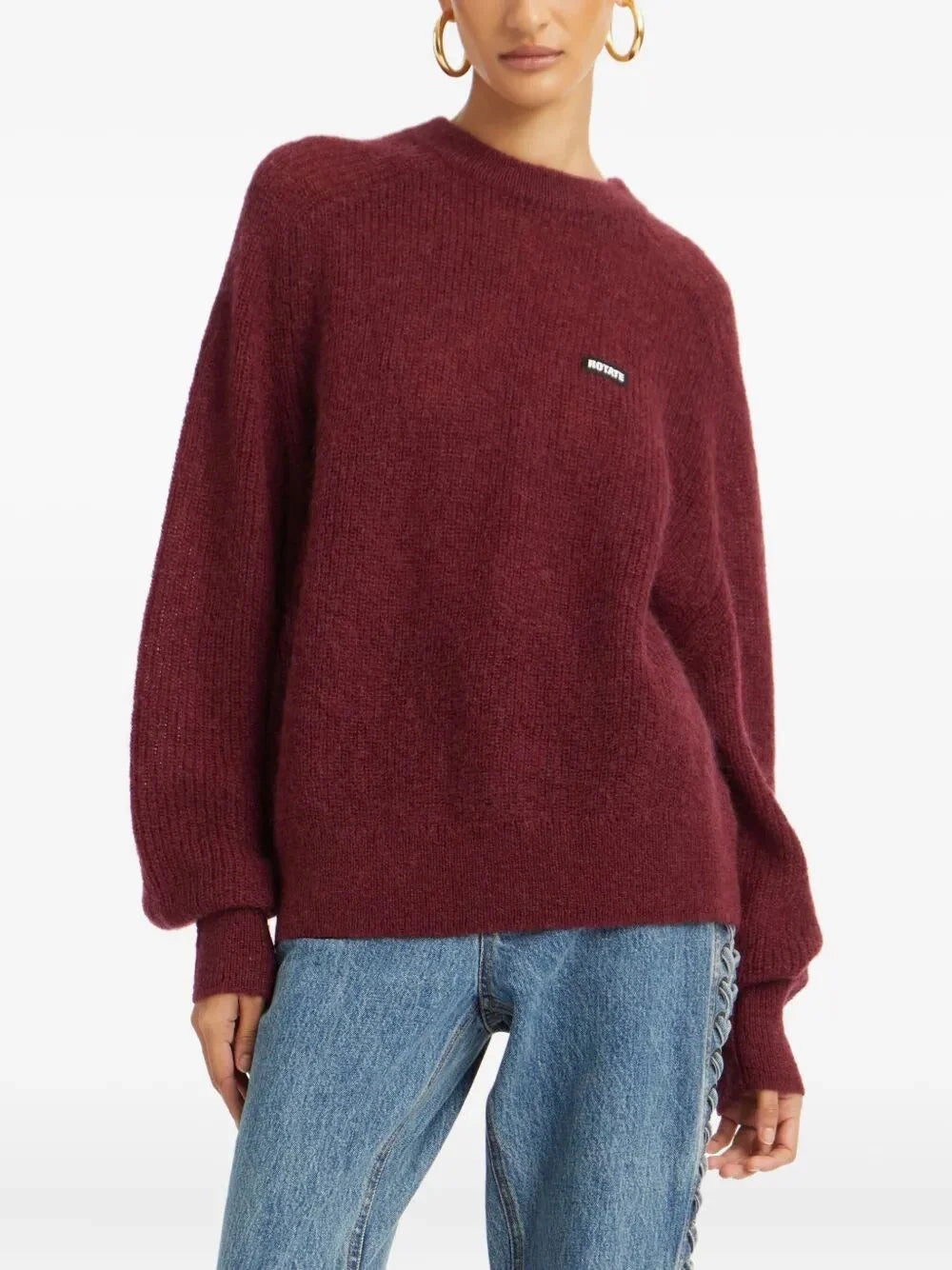 Rotate Women Light Knit Logo Sweater