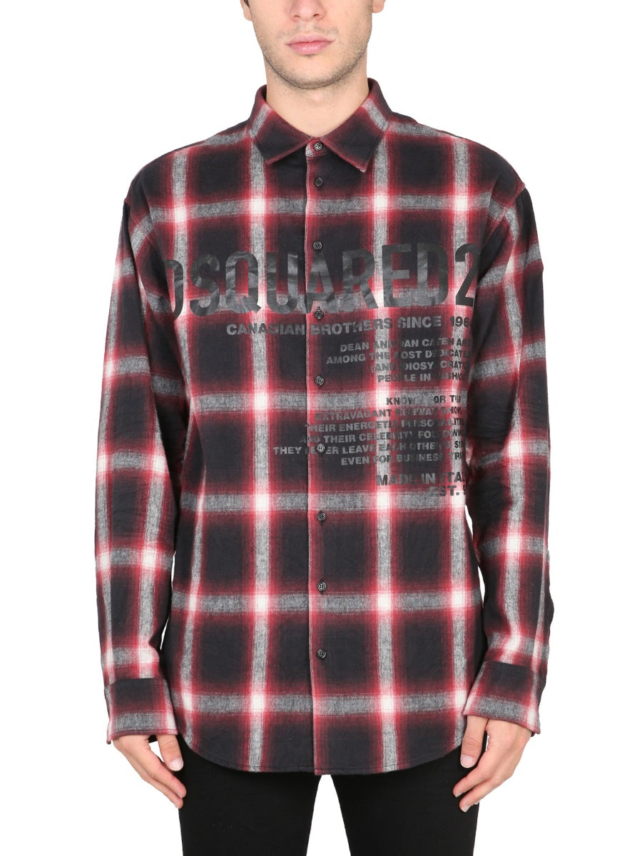 Dsquared Men Logo Print Shirt