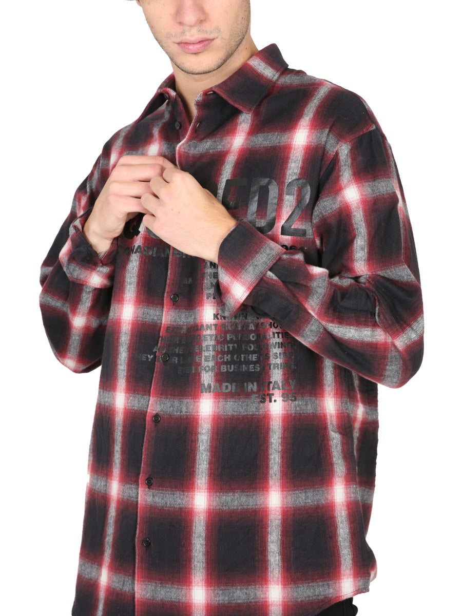 Dsquared Men Logo Print Shirt