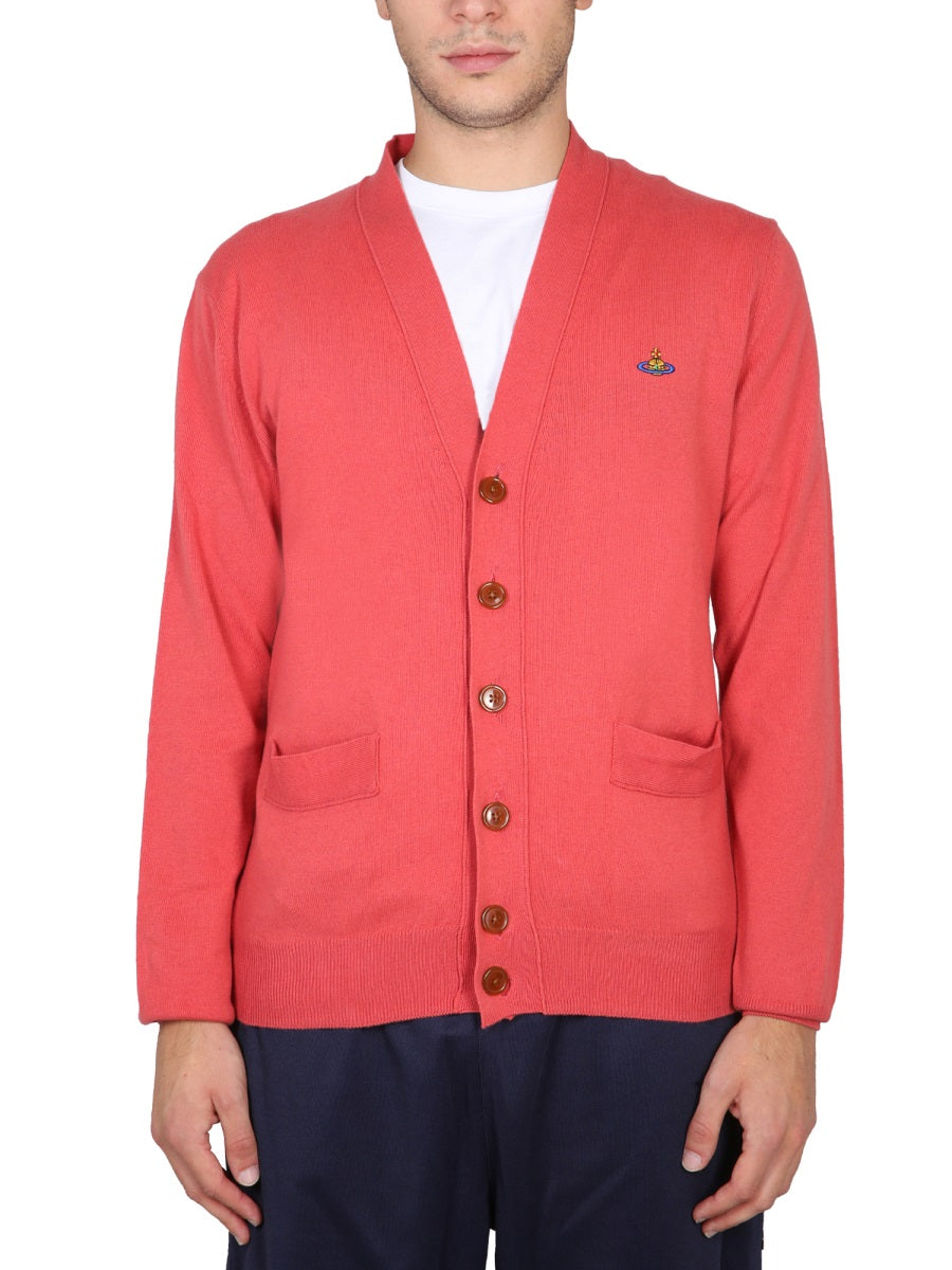 Vivienne Westwood Men Cardigan With Orb Embroidery