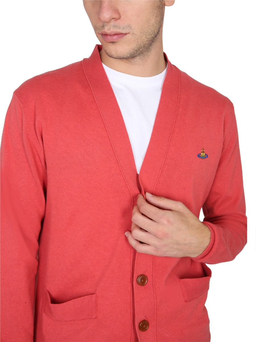 Vivienne Westwood Men Cardigan With Orb Embroidery