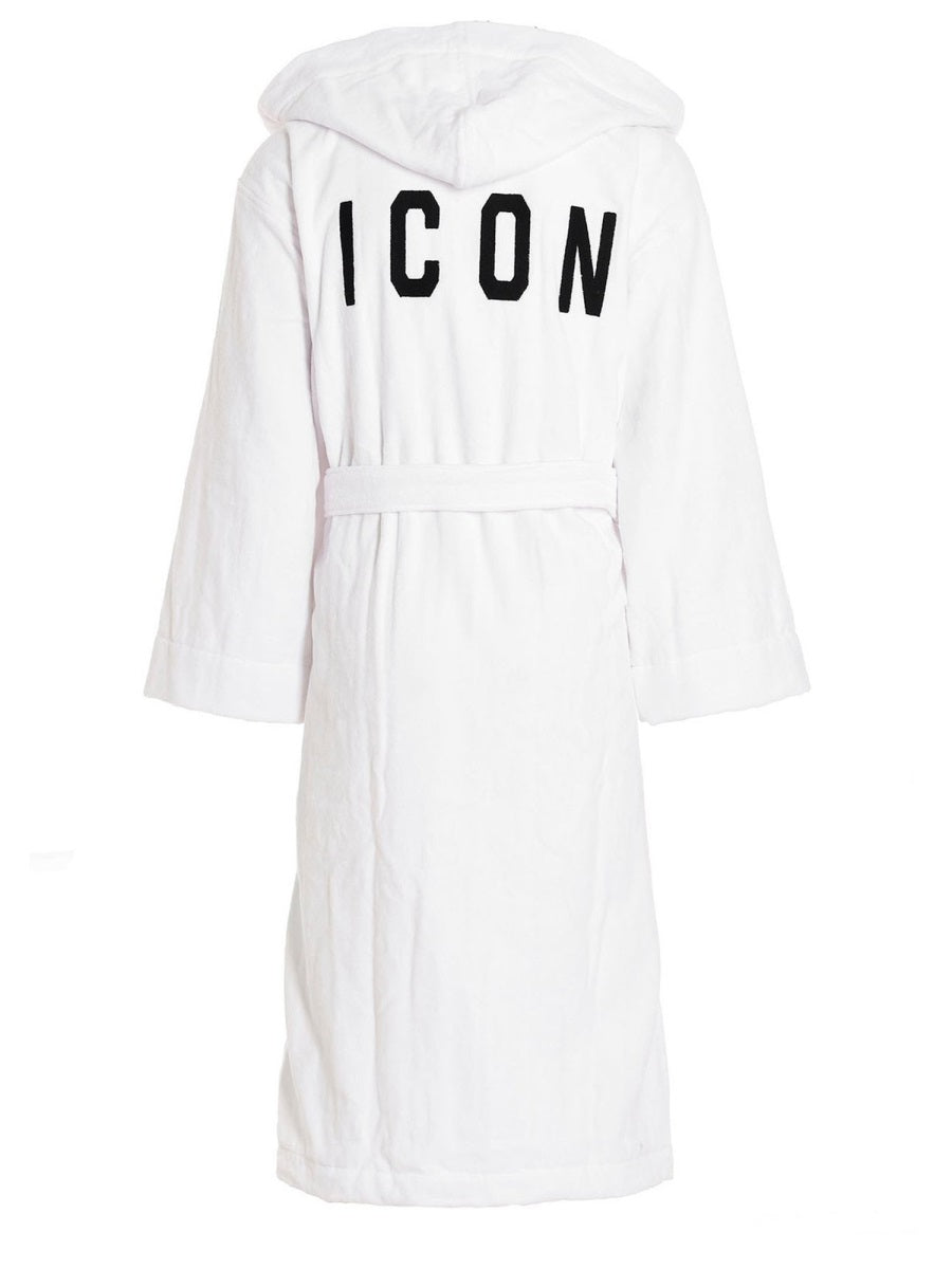 Dsquared Unisex Bathrobe With Logo