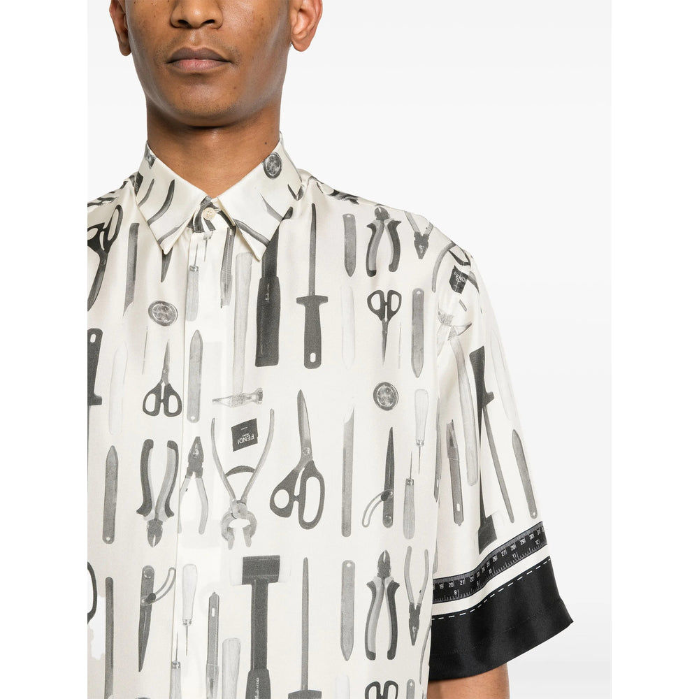 Fendi Neutrals Shirts Men