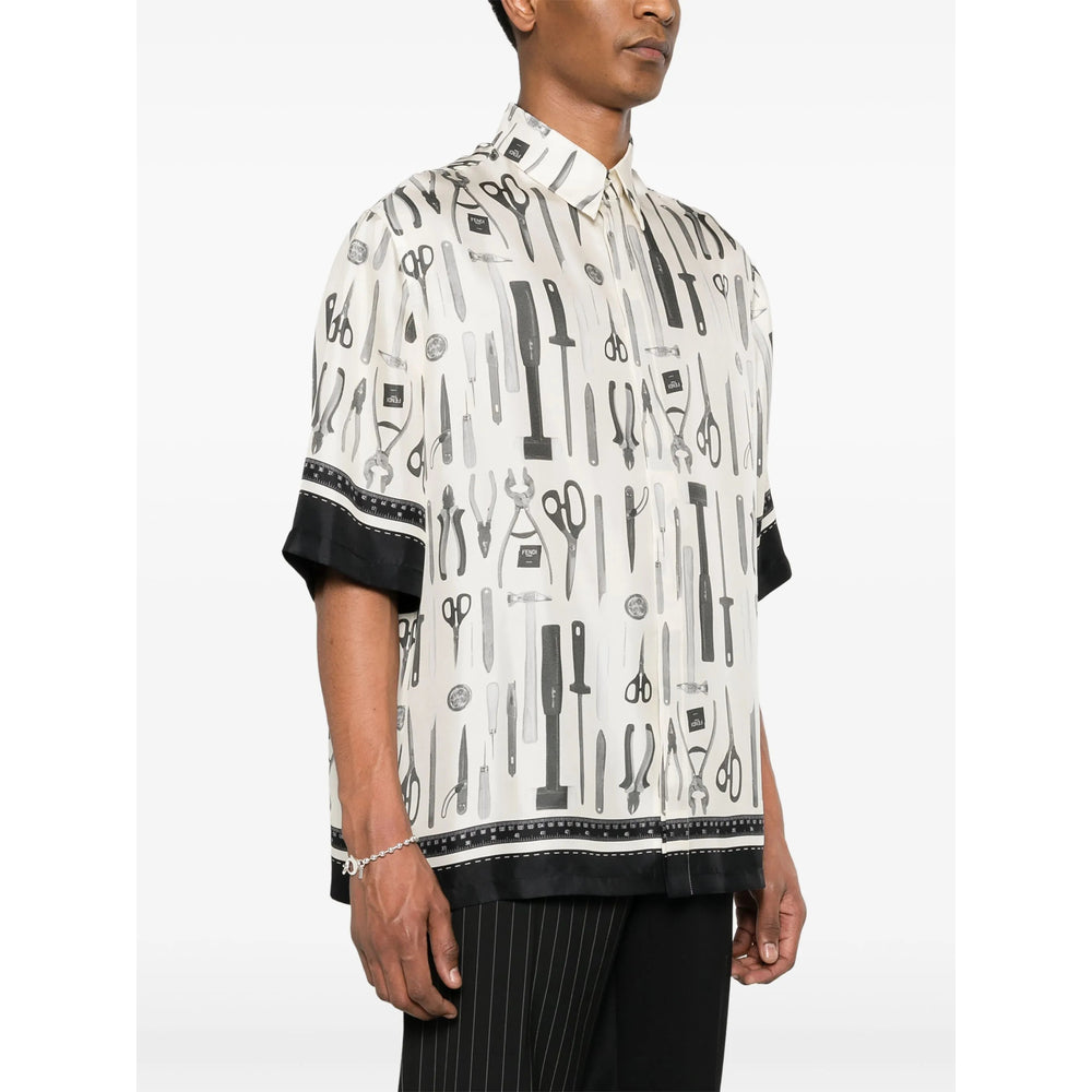 Fendi Neutrals Shirts Men