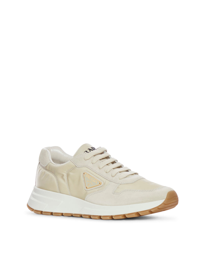 Prada Men Prax 01 Sneakers In Re-Nylon And Suede