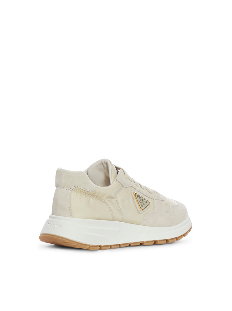 Prada Men Prax 01 Sneakers In Re-Nylon And Suede