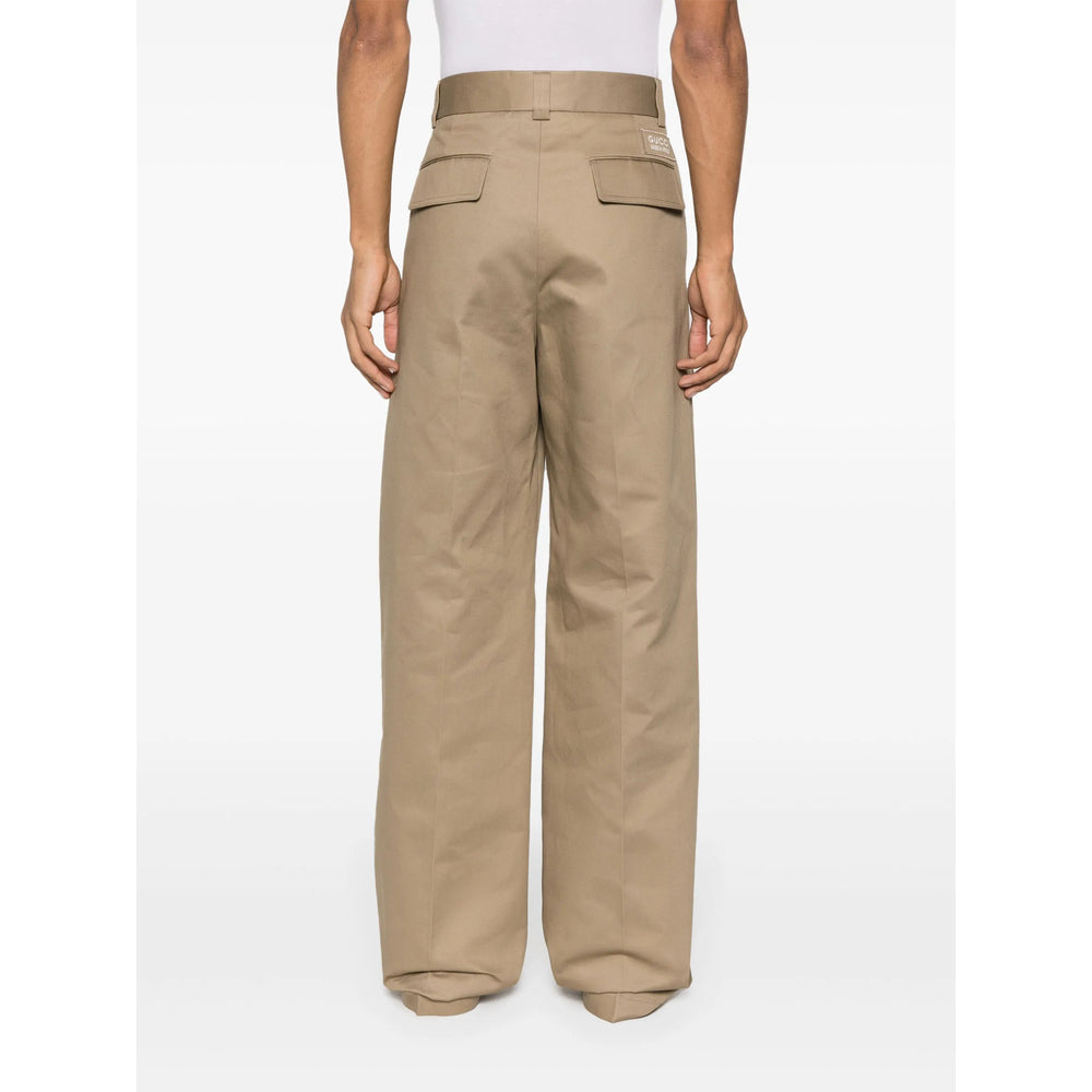 Gucci Neutrals Trousers - Wide-Leg Trousers Men