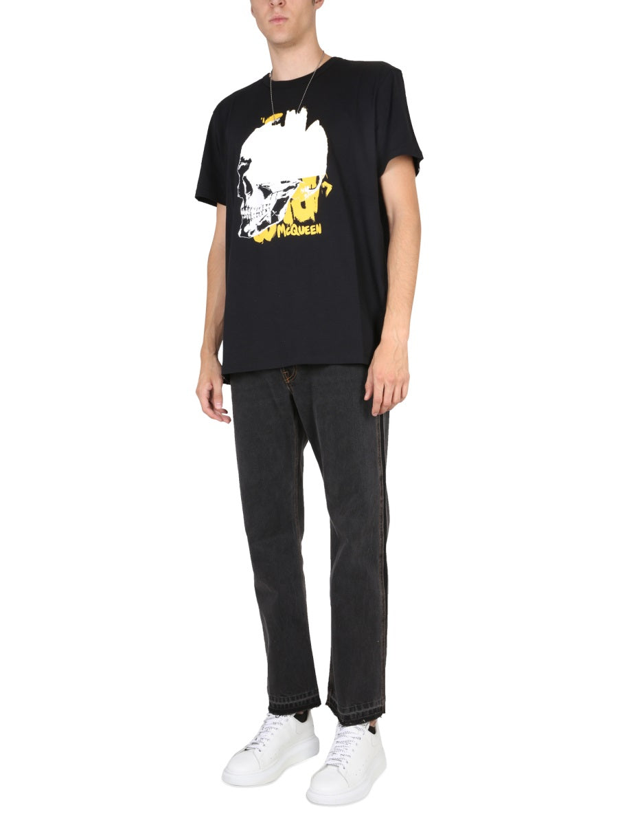 Alexander Mcqueen Men Raw Cut Jeans