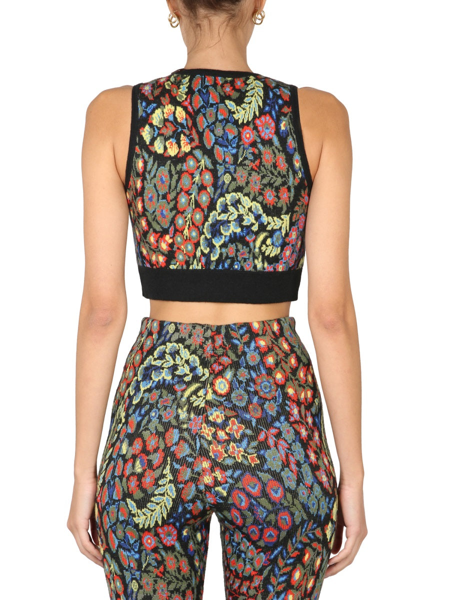 Etro Women Jacquard Wool Blend Top And Leggings