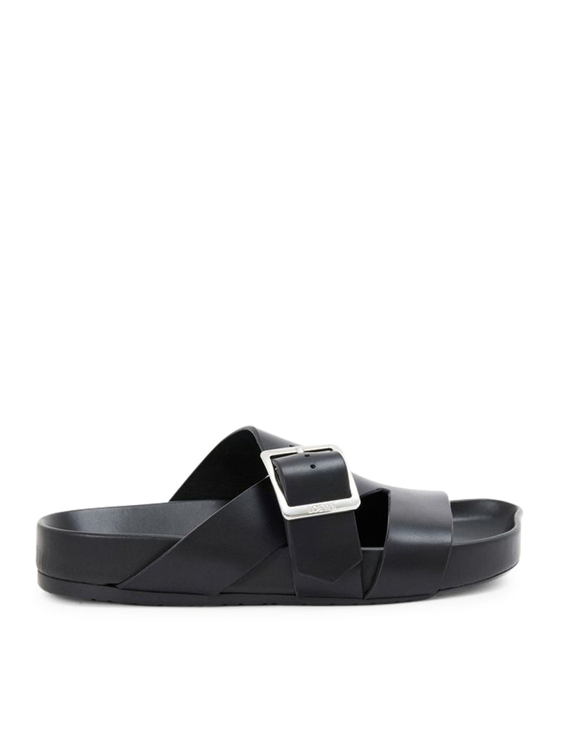 Loewe X Paula`S Ibiza Men Slide Ease Buckle In Vegetable Tanned Calfskin