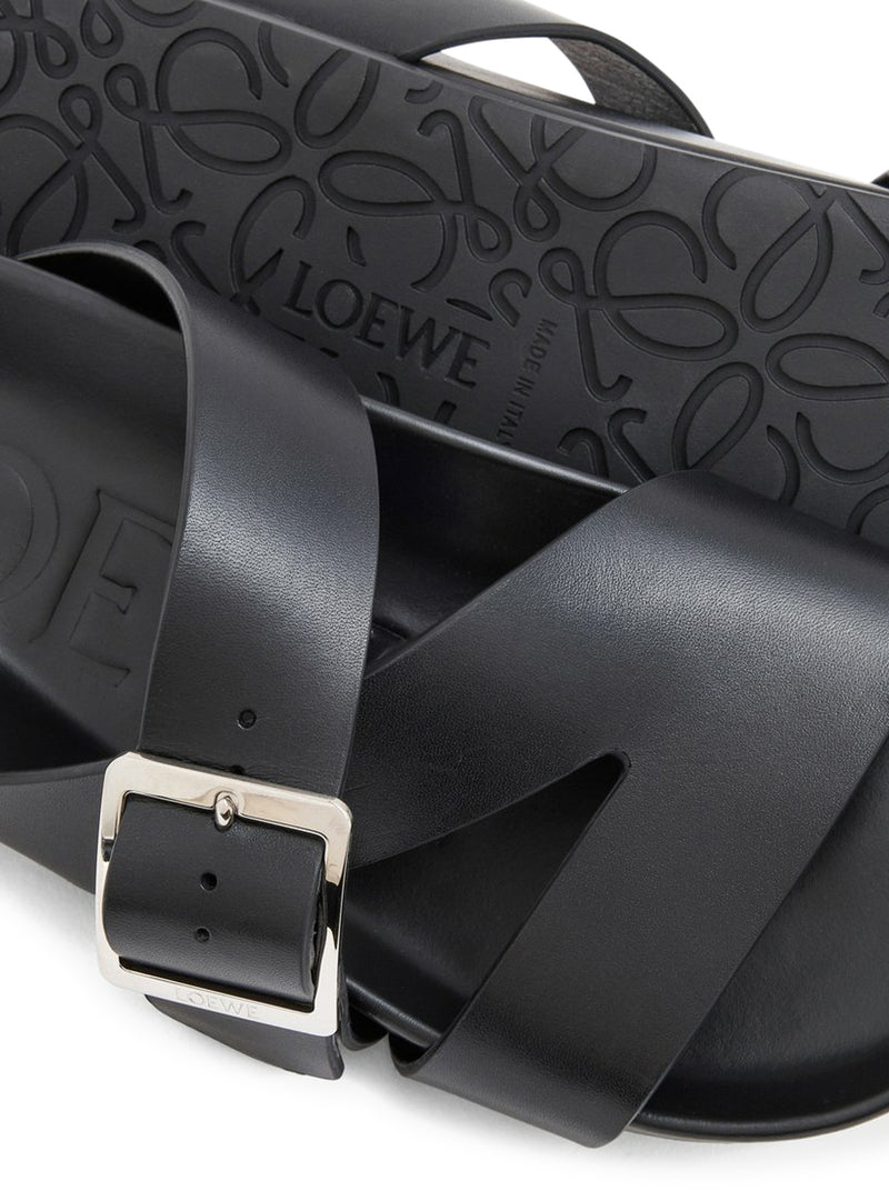 Loewe X Paula`S Ibiza Men Slide Ease Buckle In Vegetable Tanned Calfskin